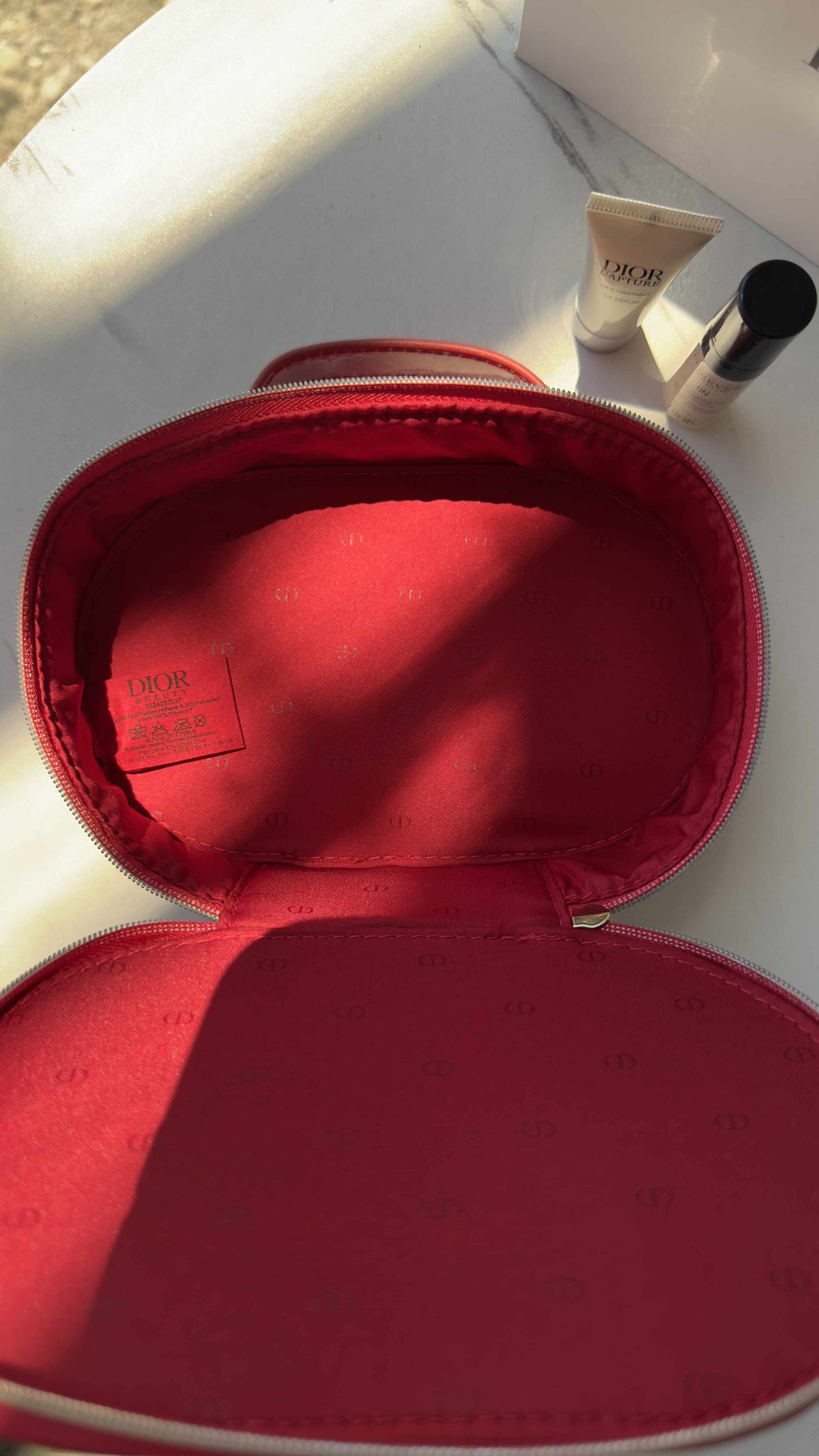 Dior Red Vanity Pouch Set