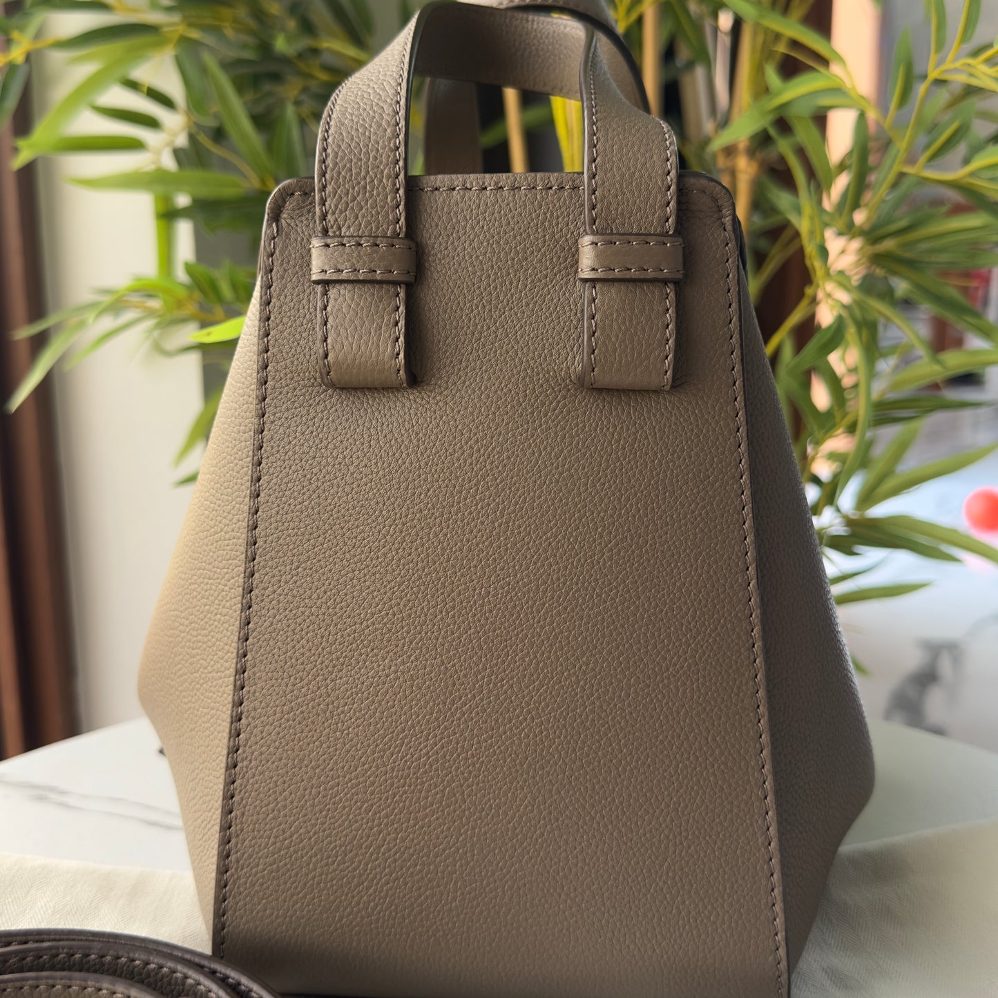 Loewe Hammock Small Bag in Taupe