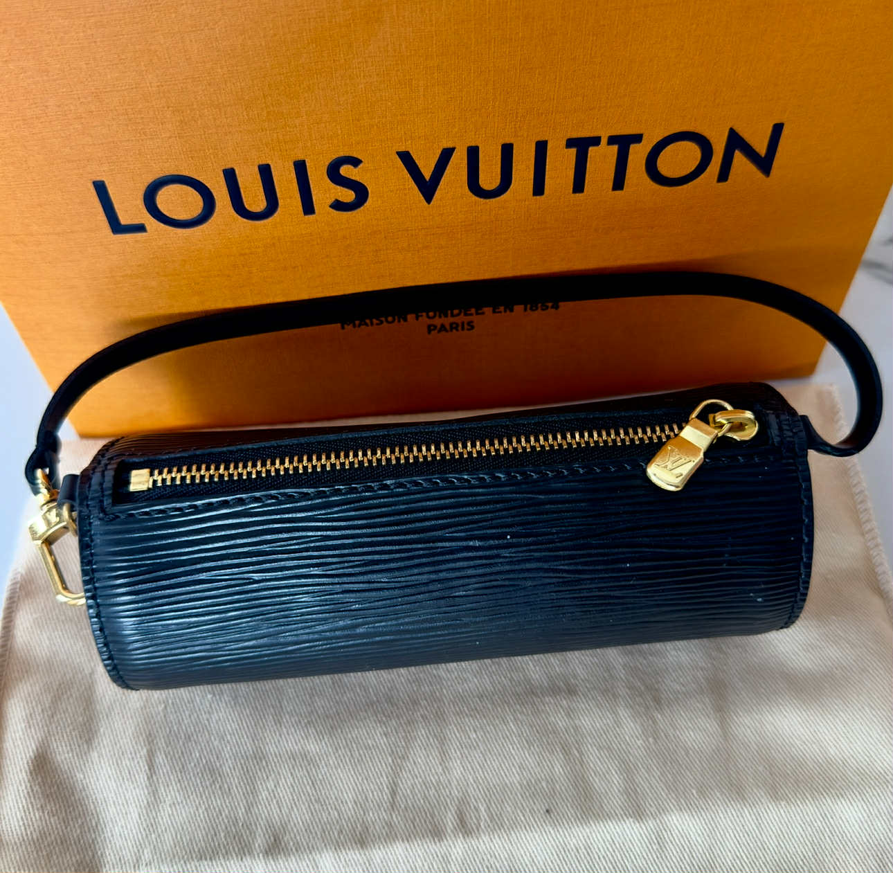 LV Mini Papillon in Black Epi Leather
